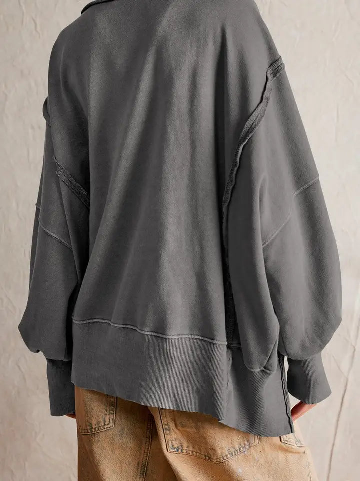 LK Button Up Sweatshirt