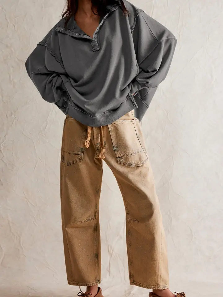 LK Button Up Sweatshirt