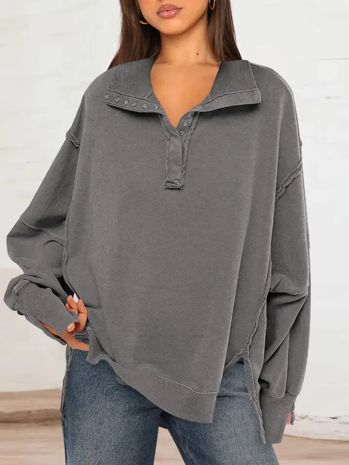 LK Button Up Sweatshirt