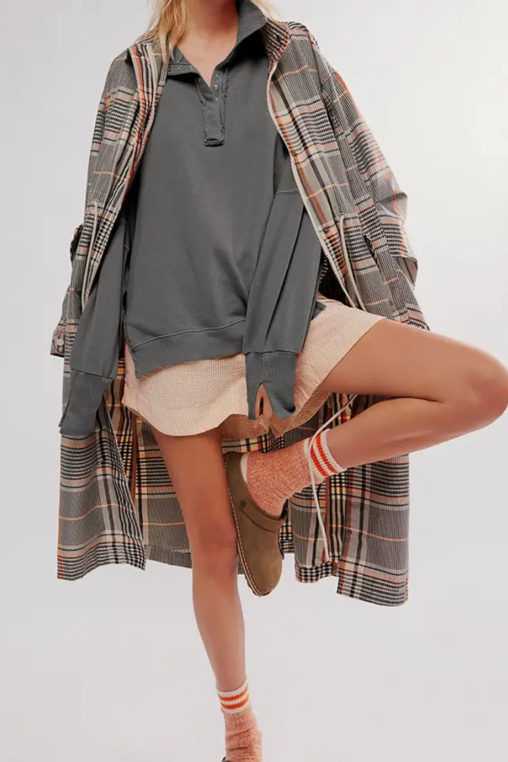 LK Button Up Sweatshirt